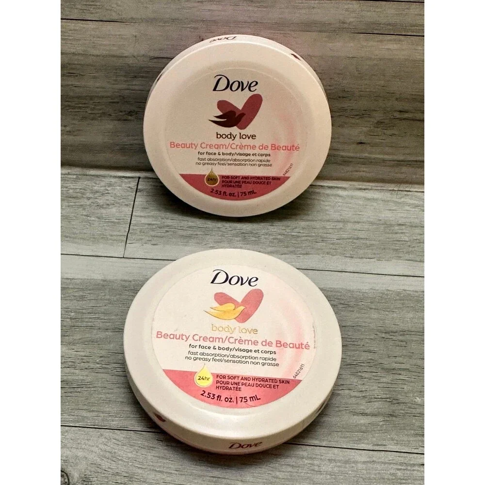 Dove Body Dove Body Love Beauty Cream for Face & Body Hydrating 2.53 oz (2-Pack)